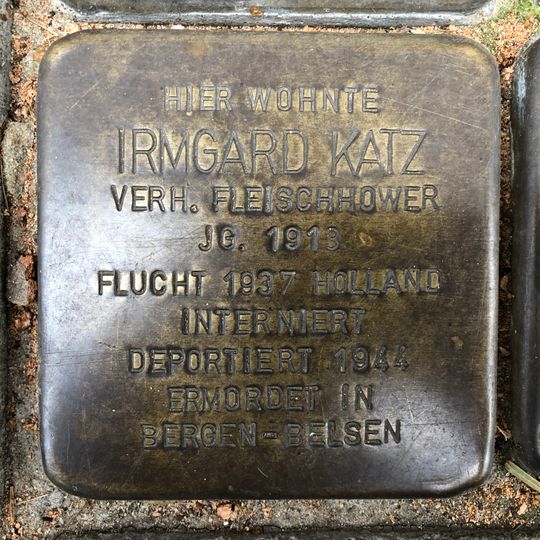 Stolperstein en memoria de Irmgard Katz