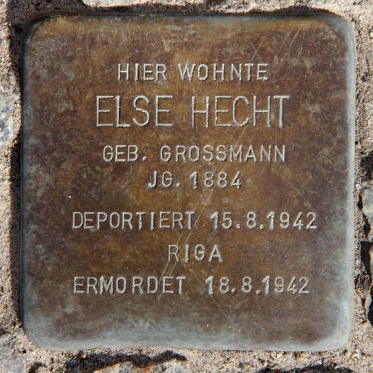 Stolperstein dedicated to Else Hecht