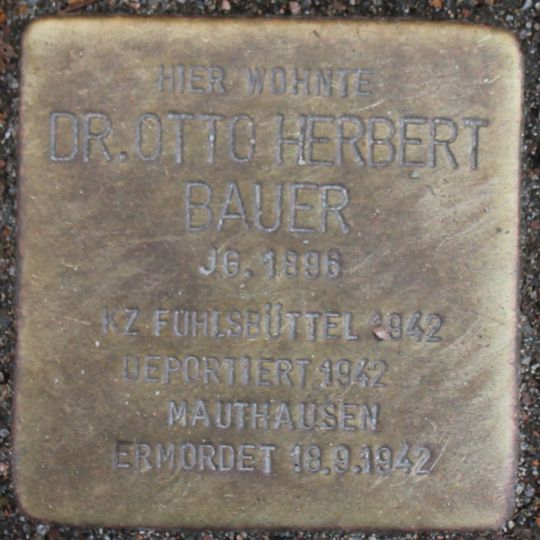 Stolperstein en memoria de Otto Herbert Bauer