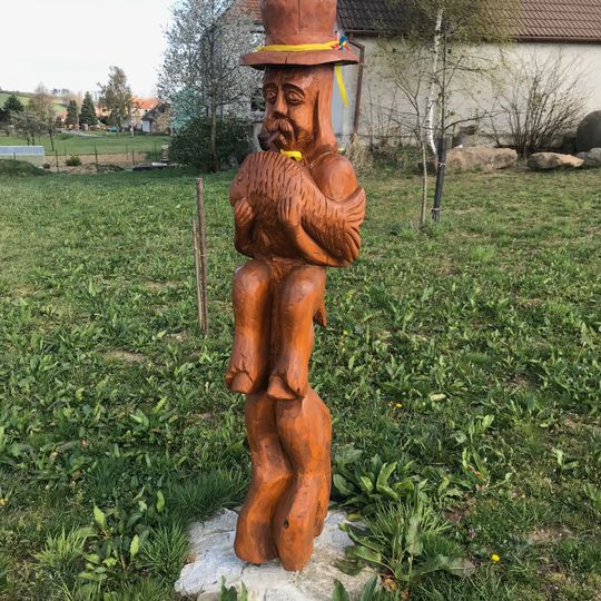 Socha vodníka v Loukovicích