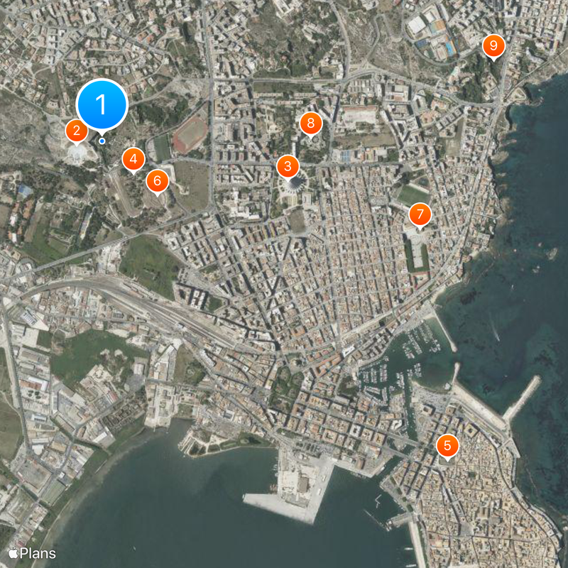 Oreja de Dionisio Mapa