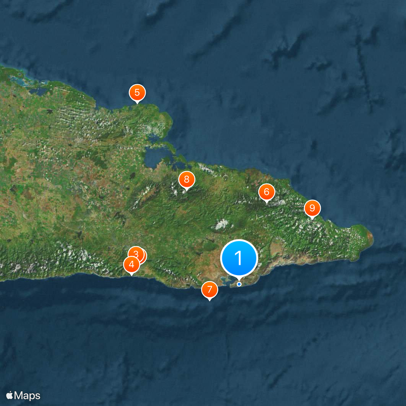 Centro de detención de Guantánamo Mapa