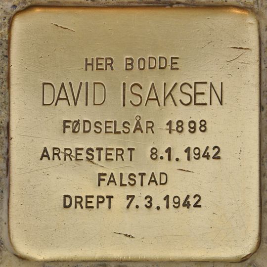 Stolperstein für David Isaksen