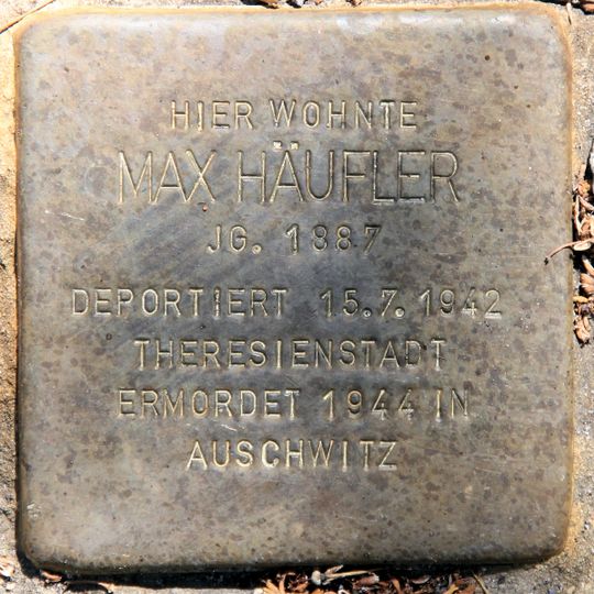 Stolperstein à la mémoire de Max Häufler