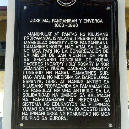 Jose Ma. Panganiban y Enverga historical marker