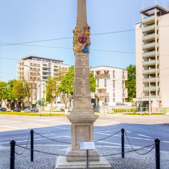 Polish-Saxon Post Milestone in Dresden-Altstadt