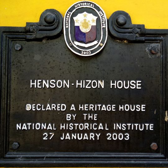 Henson–Hizon House historical marker
