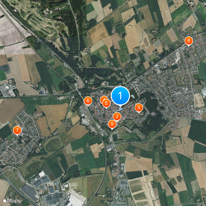 Bergues Map