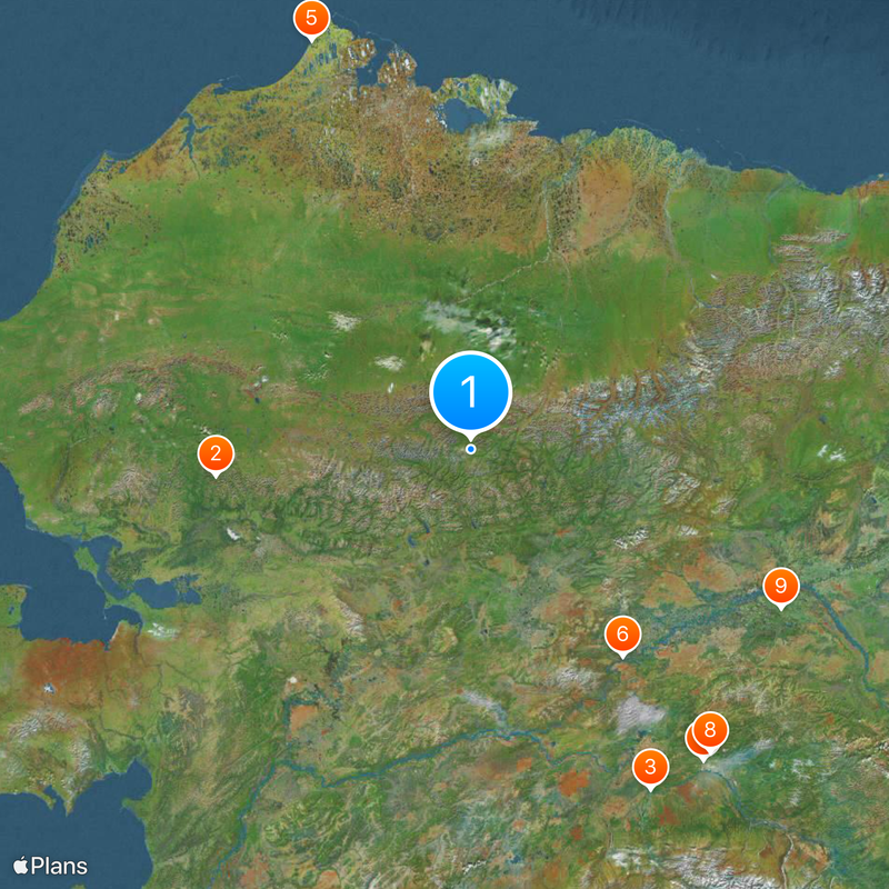 Gates of the Arctic National Park and Preserve Kaart