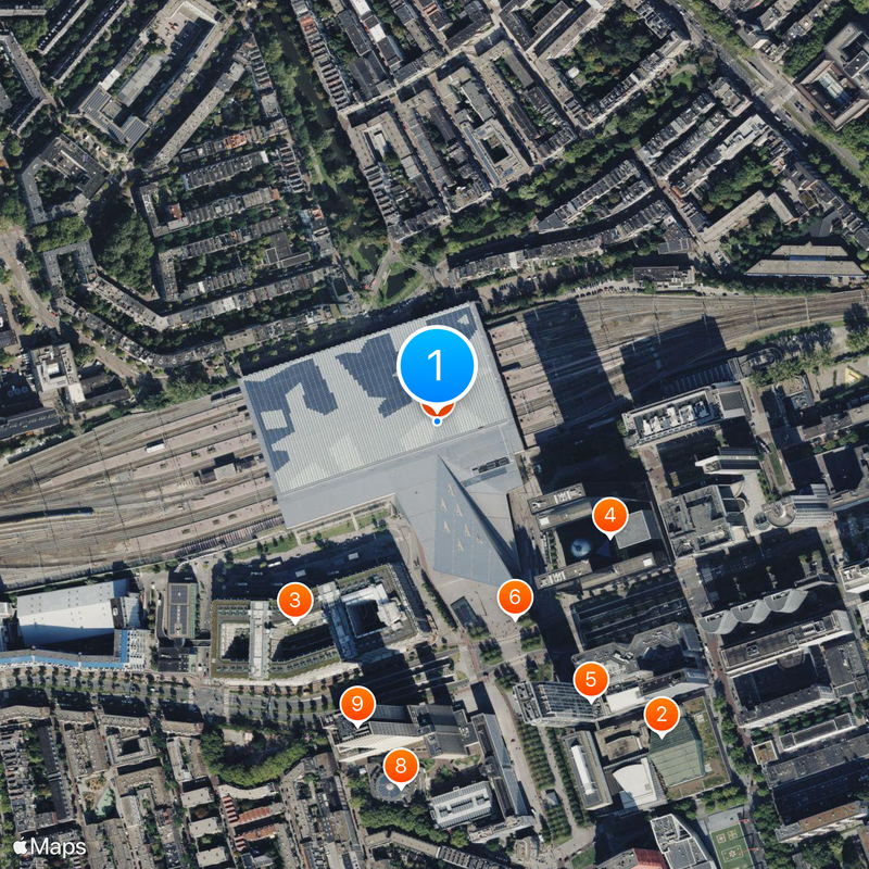Rotterdam Centraal railway station Map