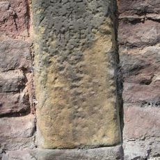 Milestone Set In Front Garden Wall Of The Old Vicarage