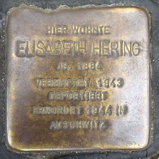 Stolperstein dedicated to Elisabeth Hering