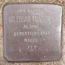 Stolperstein dedicated to Edgar Franck