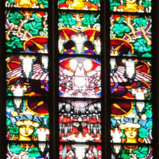 Józef Mehoffer's stained glass windows Holy Spirit