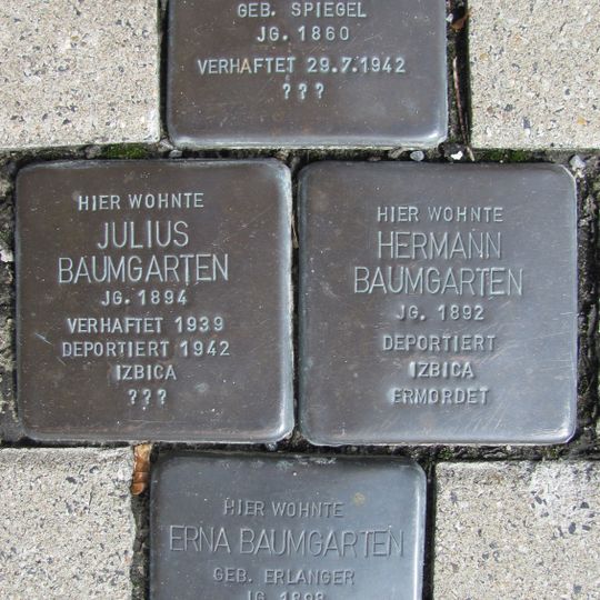 Stolperstein en memoria de Hermann Baumgarten