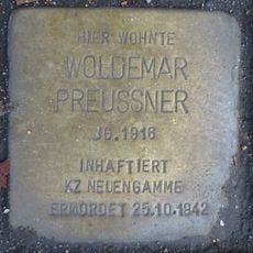 Stolperstein dedicated to Woldemar Preussner