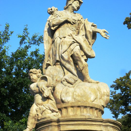 Sculptural group of Saint Florian in Dub nad Moravou