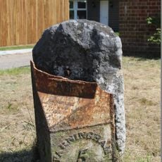 Milepost, London Road, by Holly Lodge, W of Ash Lane