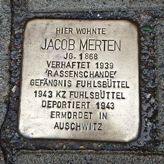 Stolperstein en memoria de Jacob Merten
