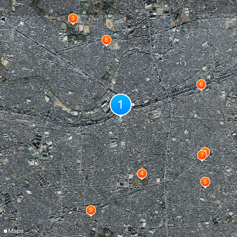 Meidaimae Station Mapa