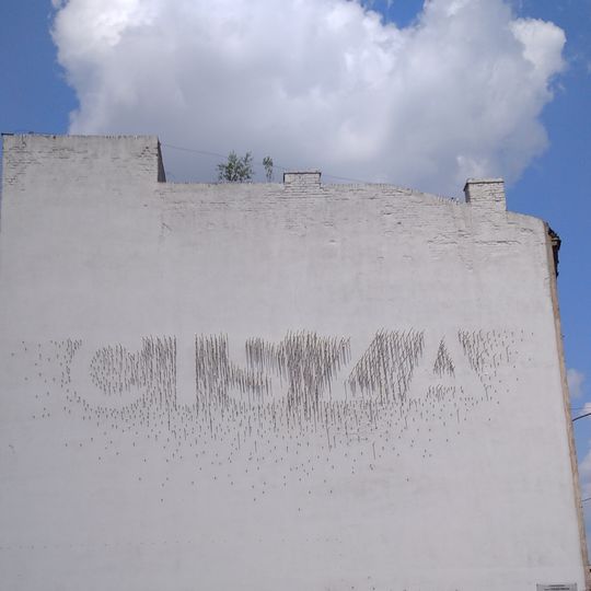 Cisza relief at Wólczańska Street in Łódź