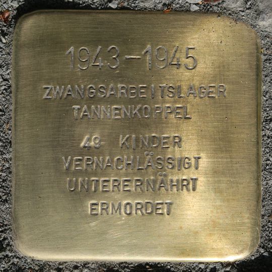 Stolperstein Zwangsarbeitslager Tannenkoppel