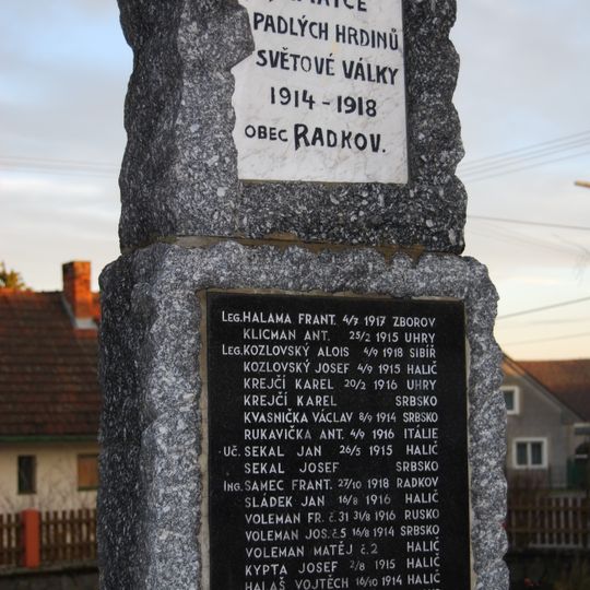 Pomník padlým v Radkově