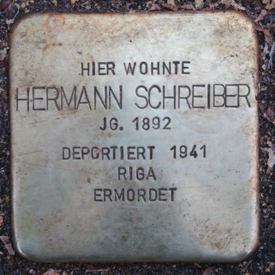 Stolperstein en memoria de Hermann Schreiber