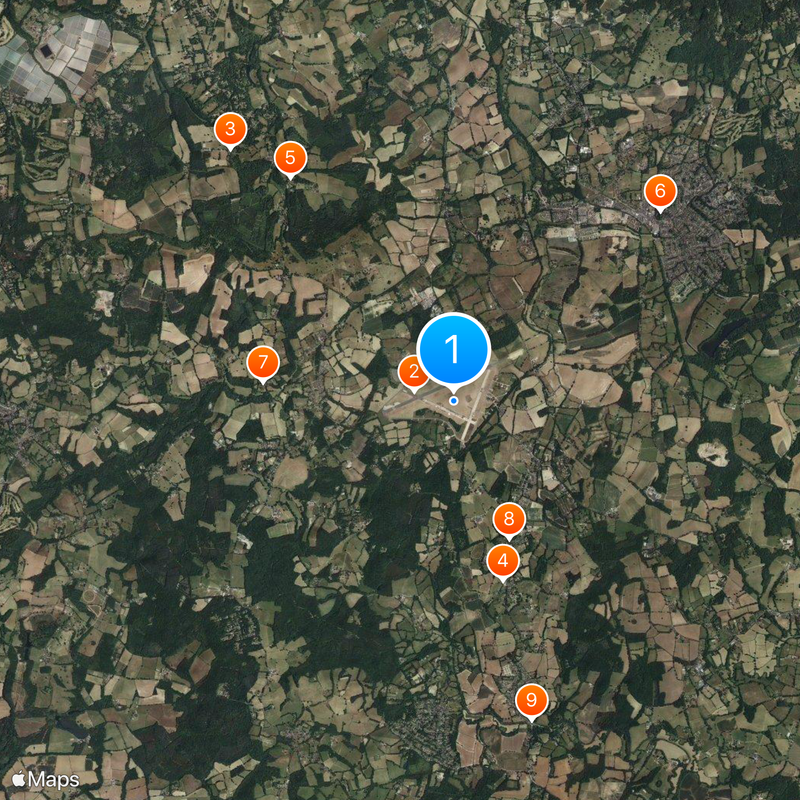 Flugplatz Dunsfold Karte