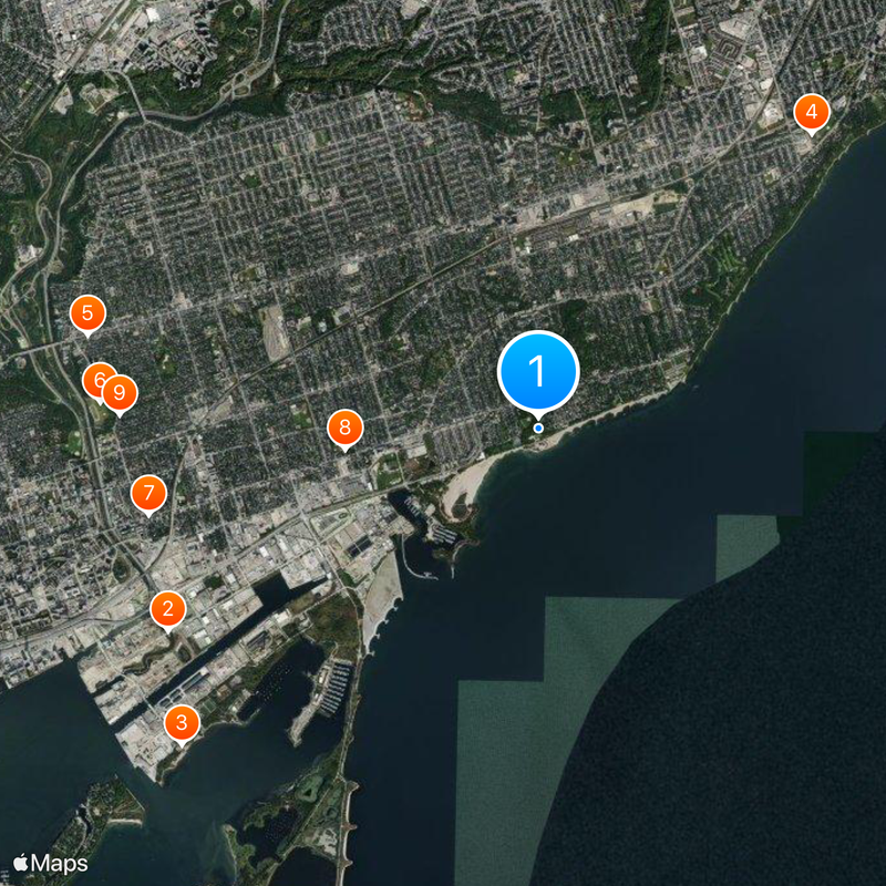 The Beaches Map