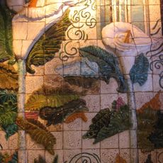 Relief sculpture, tile