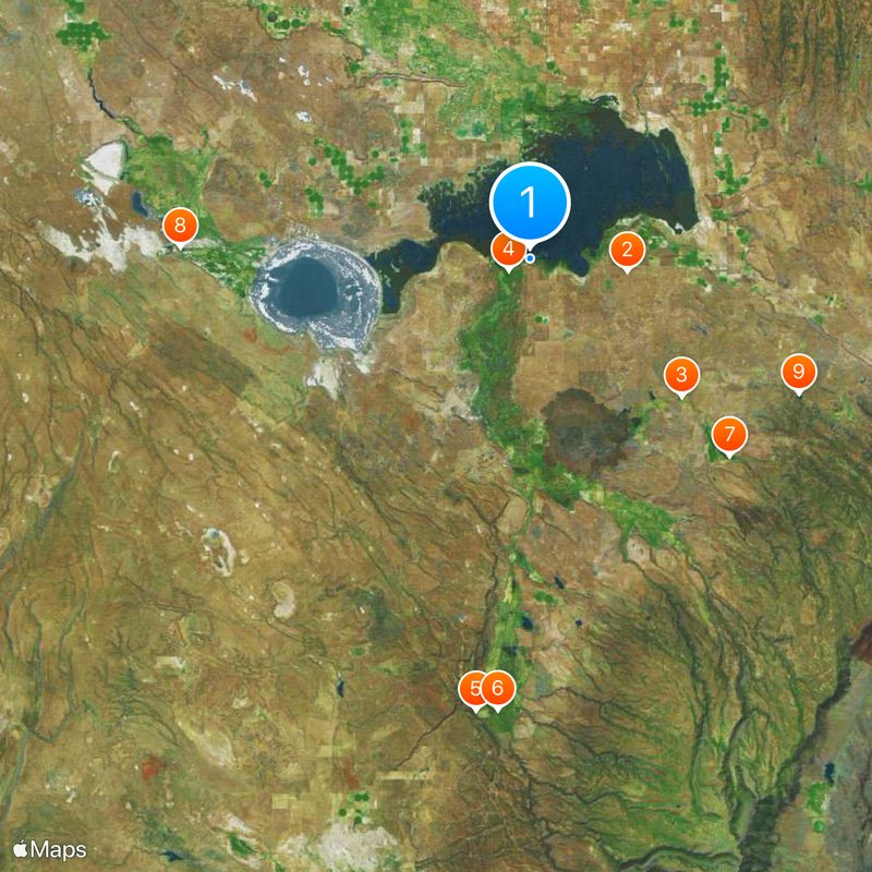 Malheur National Wildlife Refuge Mapa