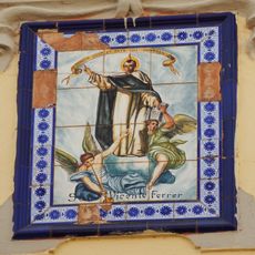 Ceramic panel of Saint Vincent Ferrer at 245 Camí de Montcada
