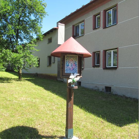 Sloupek s votivním obrázkem Panny Marie