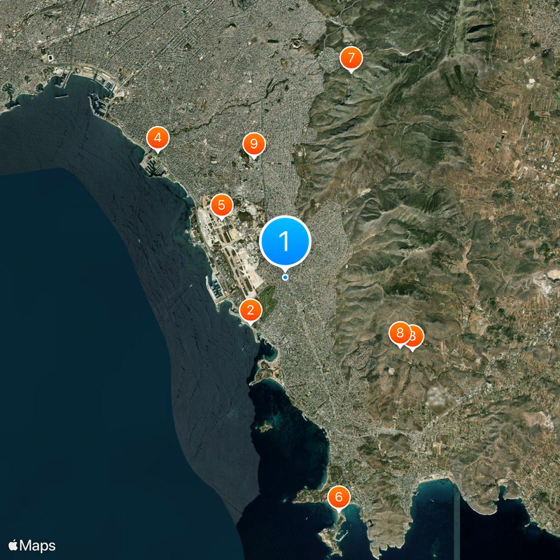 Glyfada Mapa