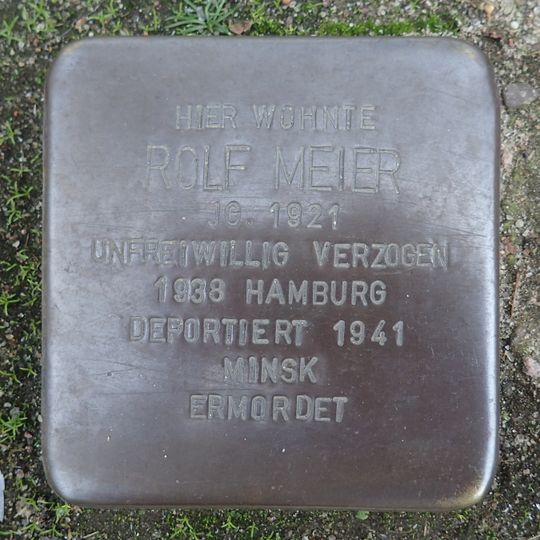 Stolperstein dedicated to Rolf Meier