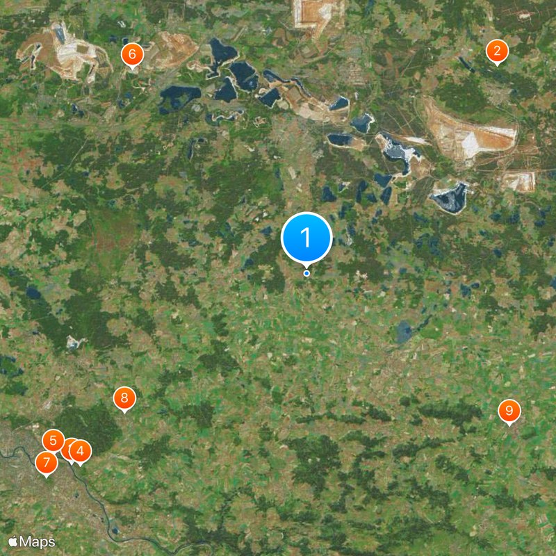 Powiat Budziszyn Mapa