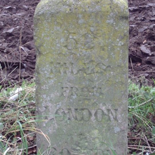 Milestone, Great North Road, Roxton, set back from A1 layby