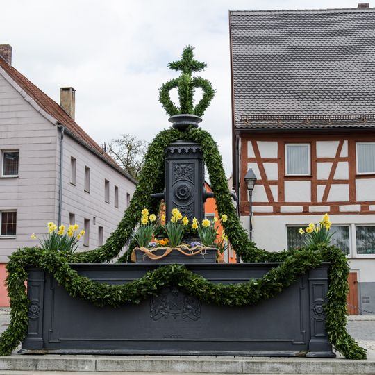 Marktbrunnen in Heidenheim in Mittelfranken