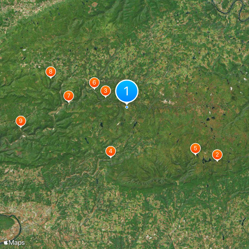 Contea di Sullivan Mappa
