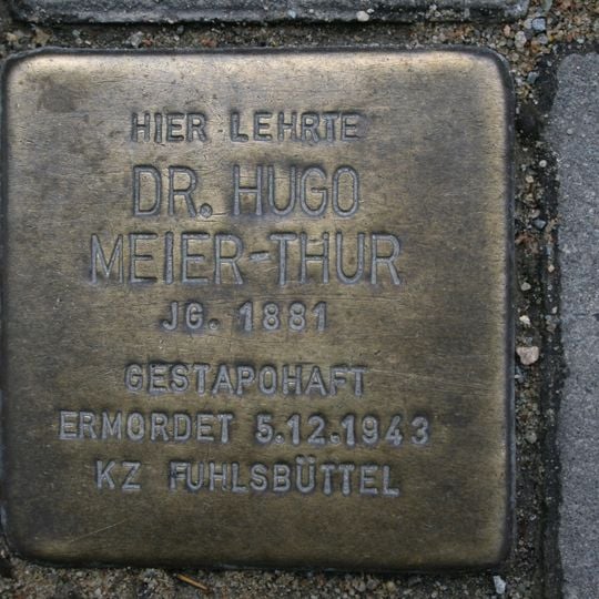 Stolperstein für Dr. Hugo Meier-Thur