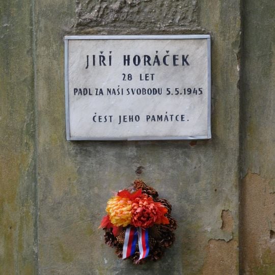 Plaque to Jiří Horáček
