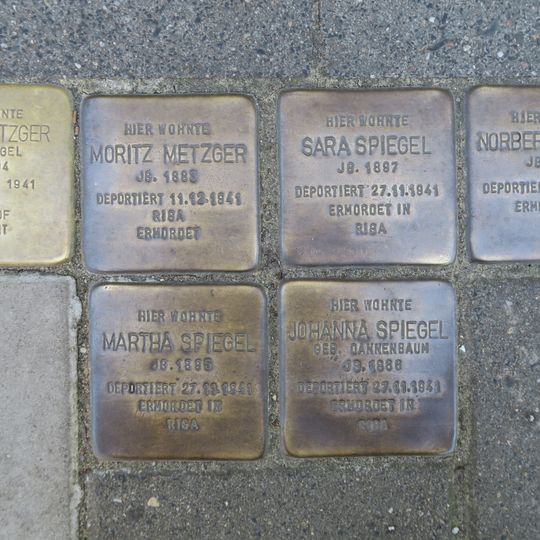Stolperstein en memoria de Sara Spiegel