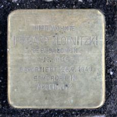 Stolperstein dedicated to Irmgard Zlotnitzki