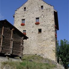 Rectory (old castle) with granary