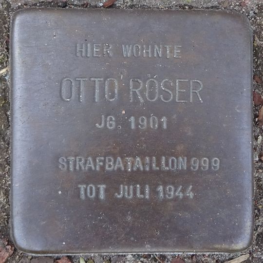 Stolperstein für Otto Röser
