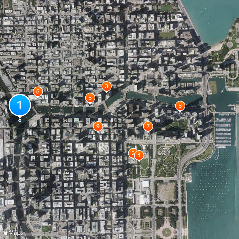 Chicago River Map