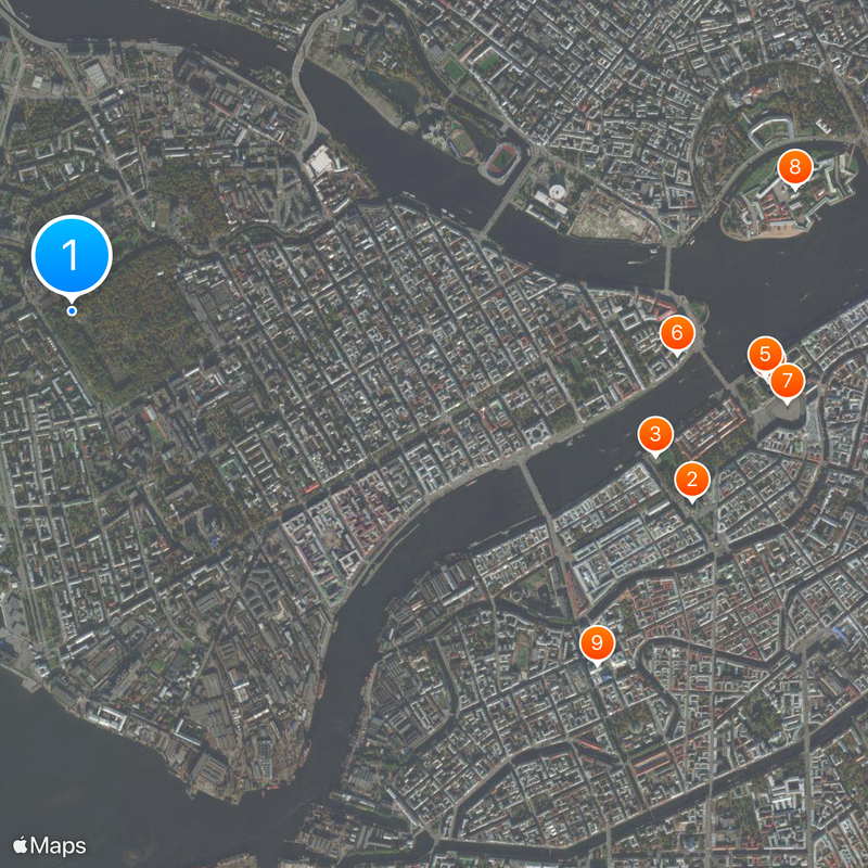 Vasileostrovsky District Mapa