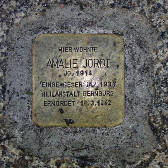 Stolperstein dedicated to Amalie Jordt