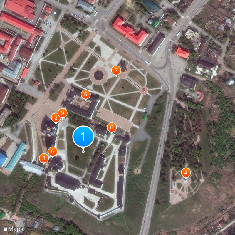 Tobolsk Kremlin Mapa